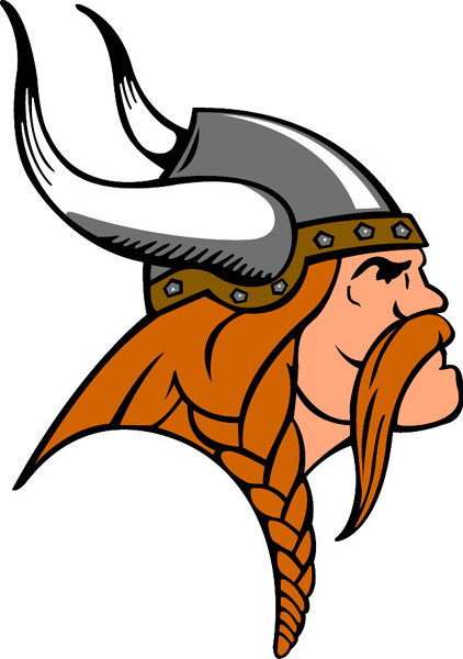 Vikings mascot vinyl sports sticker. Make it personal! Vikings 2